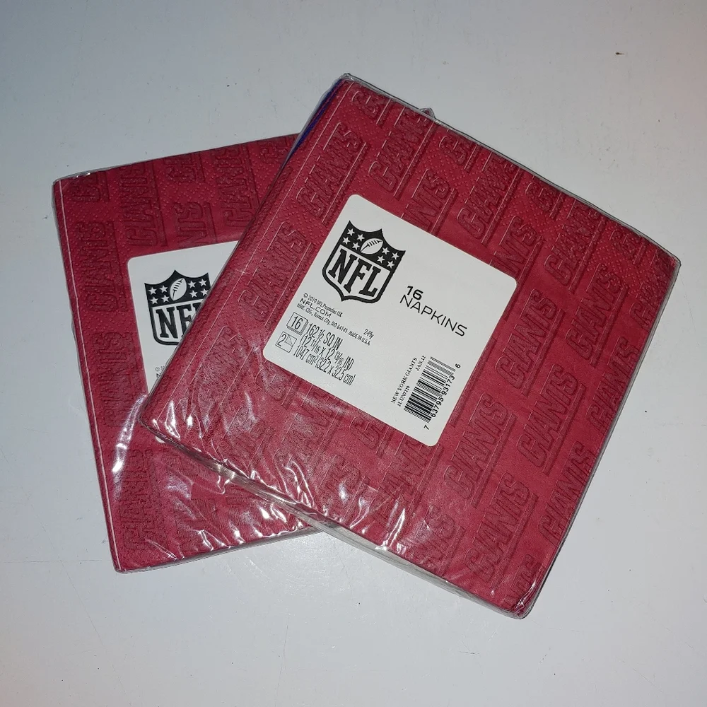 Giants NFL Paper Napkins, 2-pack